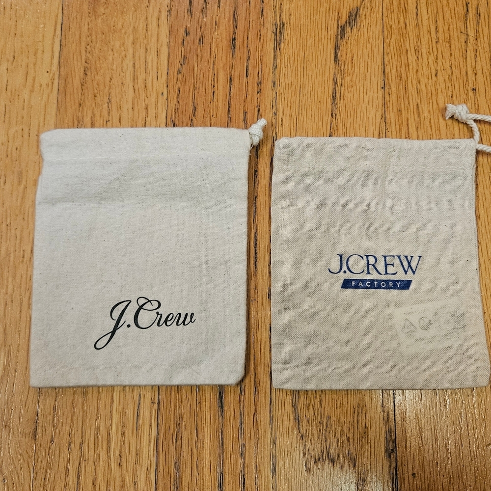 J.Crew And J.Crew Factory Linen Drawstring Jewelry Pouch - 4"×5"